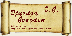 Đurđa Gvozden vizit kartica